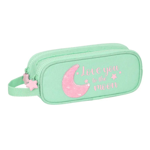 Двоен Моливник BlackFit8 Moon Зелен 21 x 8 x 6 cm