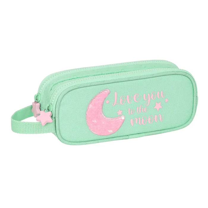 Двоен Моливник BlackFit8 Moon Зелен 21 x 8 x 6 cm