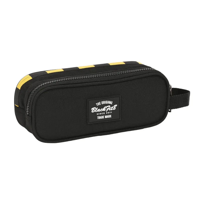 Двоен Моливник BlackFit8 Zone Черен 21 x 8 x 6 cm