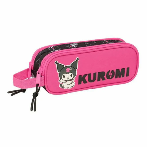 Двоен Моливник Kuromi Черен Фуксия 21 x 8 x 6 cm