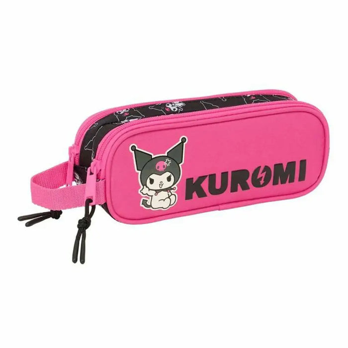 Двоен Моливник Kuromi Черен Фуксия 21 x 8 x 6 cm