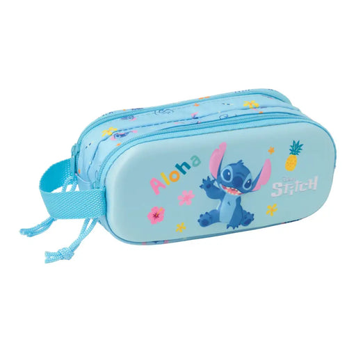 Двоен Моливник Lilo & Stitch Светло син 21 x 8 x 6 cm 3D