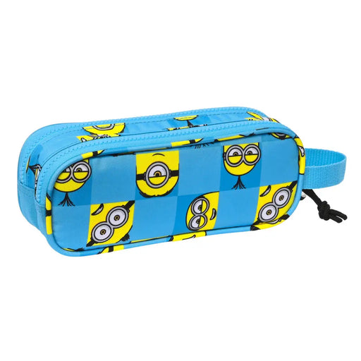Двоен Моливник Minions Minionstatic Син (21 x 8 x 6 cm)
