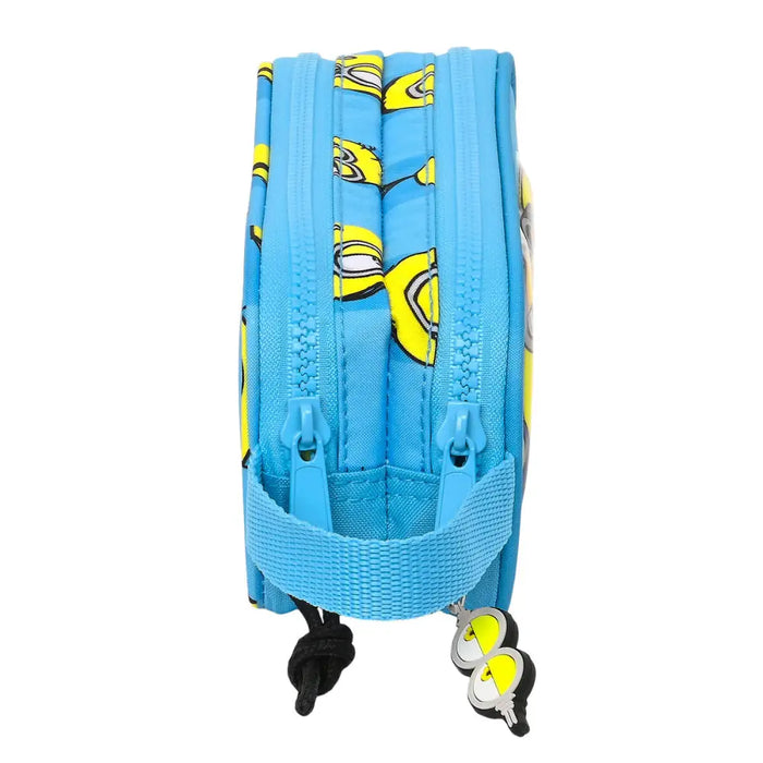 Двоен Моливник Minions Minionstatic Син (21 x 8 x 6 cm)