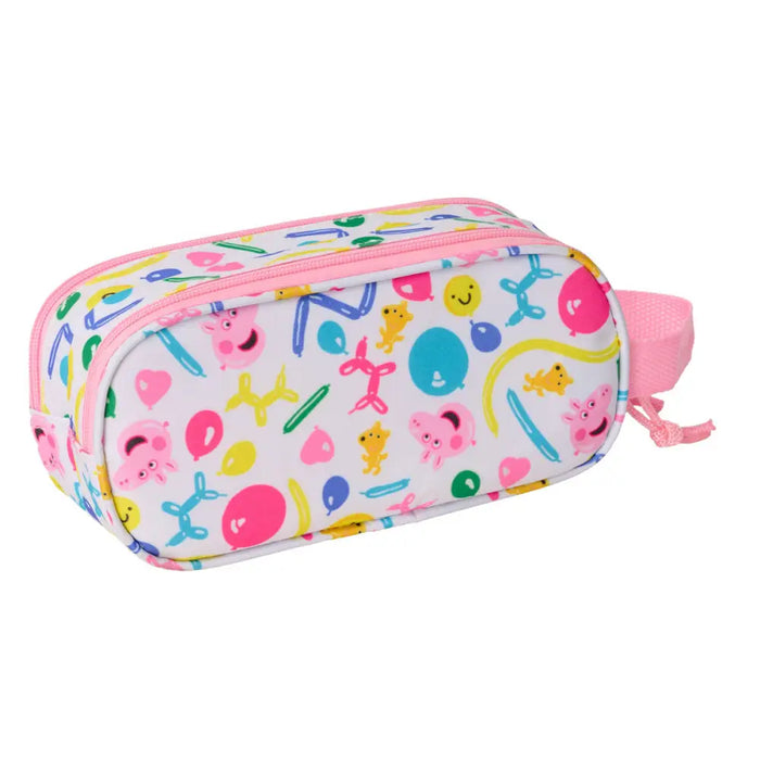 Двоен Моливник Peppa Pig Син Бял Розов 21 x 8 x 6 cm 3D