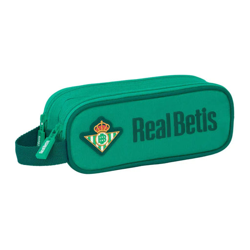 Двоен Моливник Real Betis Balompié Зелен 21 x 8 x 6 cm