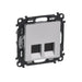 ДВОЙНА КОМПЮТЪРНА РОЗЕТКА RJ45 CAT 5Е. UTP VALENA LIFE
