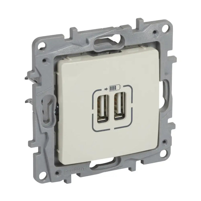 ДВОЙНА USB РОЗЕТКА 2400МА NILOE LEGRAND - КРЕМ