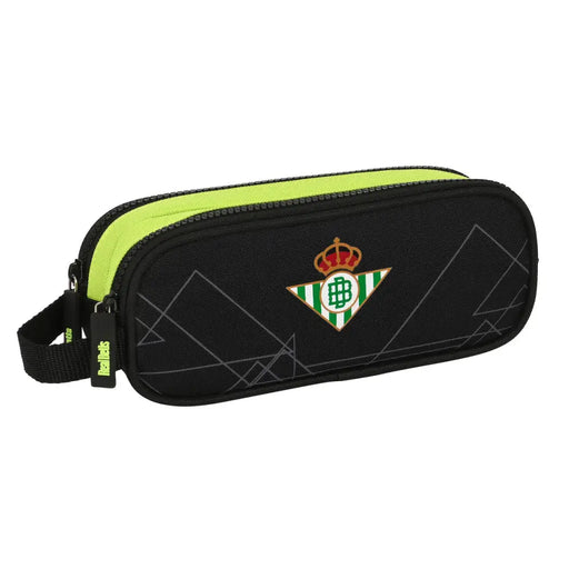 Двоен Моливник Real Betis Balompié Черен Верде Лимон 21 x 8
