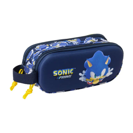 Двоен Моливник Sonic City Син 21 x 8 x 6 cm 3D
