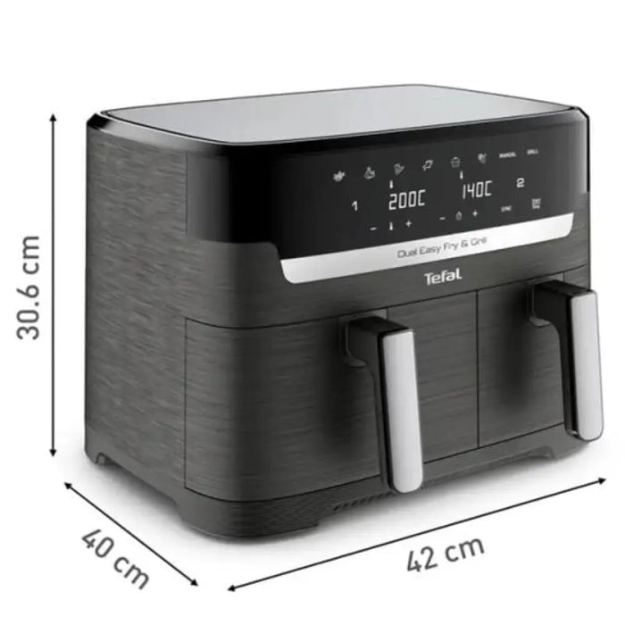 Двyзoнoв Фритюрник TEFAL Dual Easy Fry & Grill EY905B10