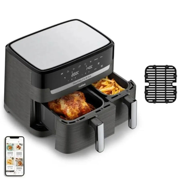 Двyзoнoв Фритюрник TEFAL Dual Easy Fry & Grill EY905B10