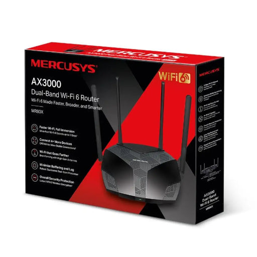 Двубандов Wi-Fi 6 рутер Mercusys AX3000