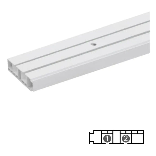 ДВУКАНАЛЕН PVC КОРНИЗ KARPOL 350 СМ.