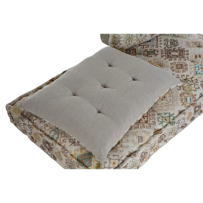 Двуместно канапе DKD Home Decor Жълт Кафяв Бежов 145 x 76 x