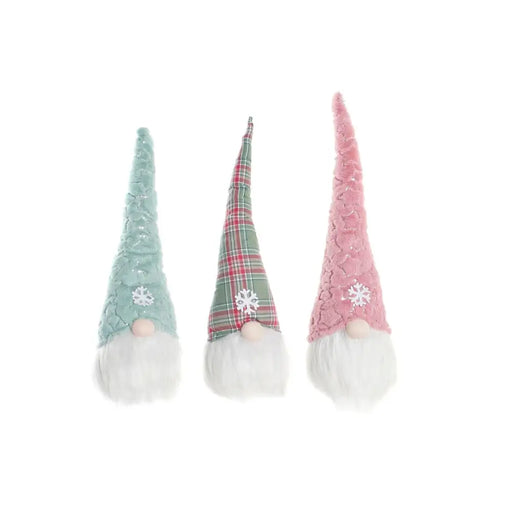 Дядо Коледа DKD Home Decor Червен Зелен Розов Гном 17 x 16