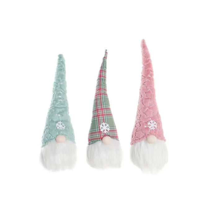 Дядо Коледа DKD Home Decor Червен Зелен Розов Гном 17 x 16