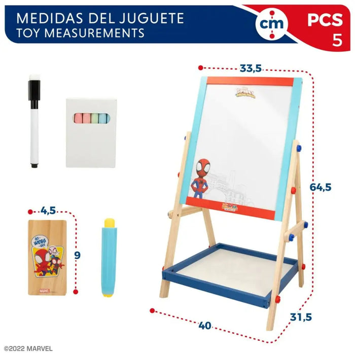 Дъска за Писане 2 в 1 Spidey 5 Части 4 броя 40 x 64,5 x