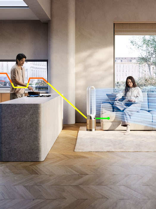Пречиствател за въздух Dyson Cool PC2 De-NOx 61.5 dB 40 W Златен, Бял