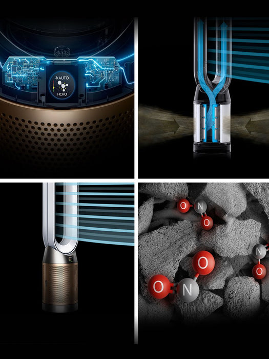 Пречиствател за въздух Dyson Cool PC2 De-NOx 61.5 dB 40 W Златен, Бял