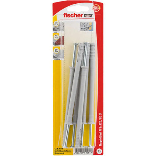 ДЮБЕЛ-ПИРОН Ф8X120ММ 6 БРОЯ FISCHER N S