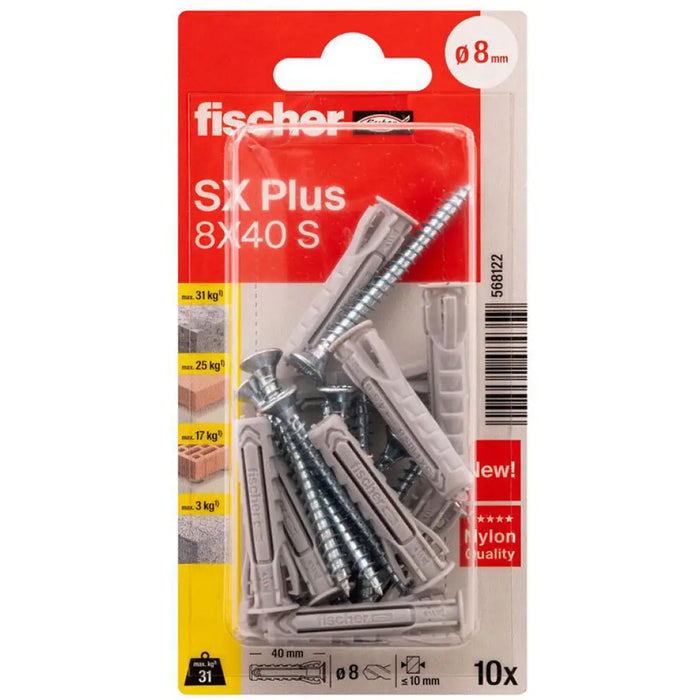 ДЮБЕЛ С ВИНТ 8X40 FISCHER SX PLUS