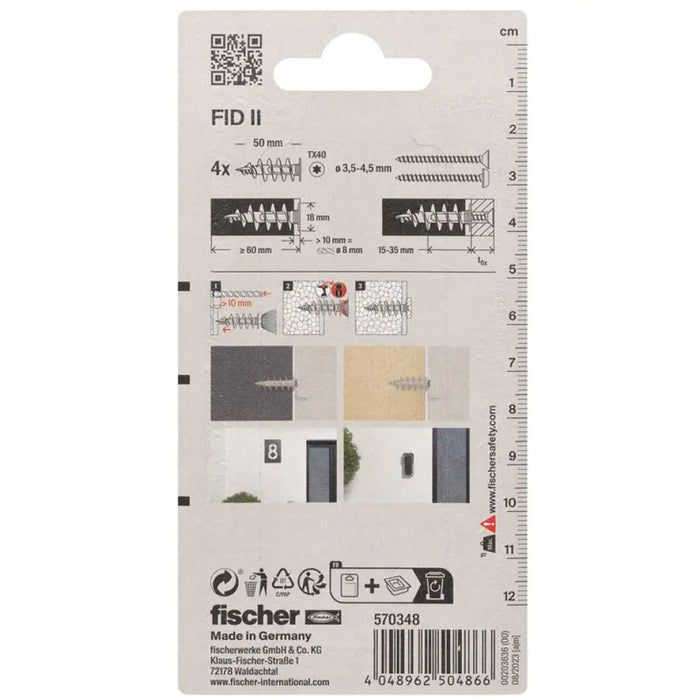 ДЮБЕЛ ЗА ИЗОЛАЦИЯ FISCHER FID II K