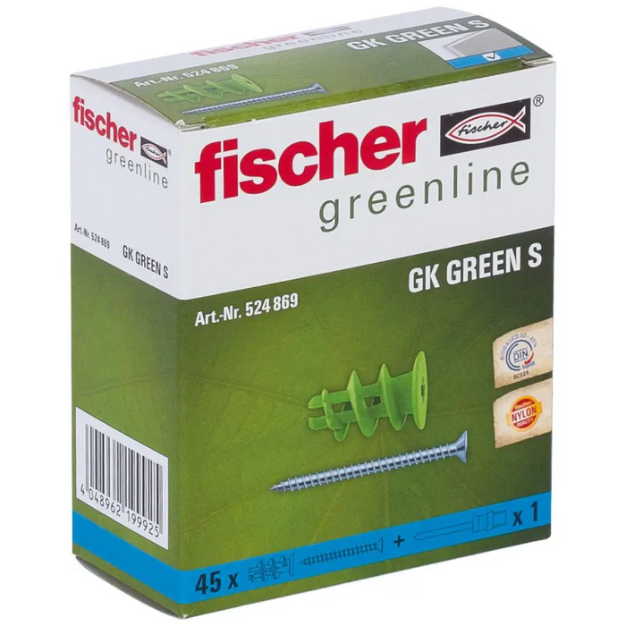 ДЮБЕЛ ЗА ГИПСОКАРТОН GK GREEN S