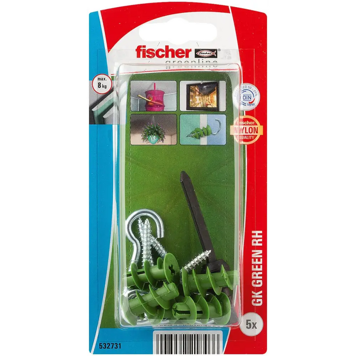 ДЮБЕЛ ЗА ГИПСОКАРТОН С КУКА GKGRRHK 5 БР