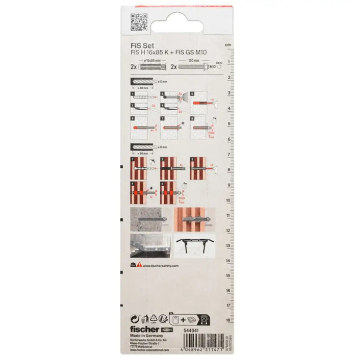 ДЮБЕЛ ЗА ХИМИЧЕСКИ АНКЕР FISCHER FIS SET M10