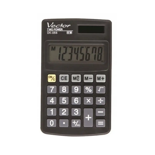 Джобен калкулатор Vector DK-055 черен