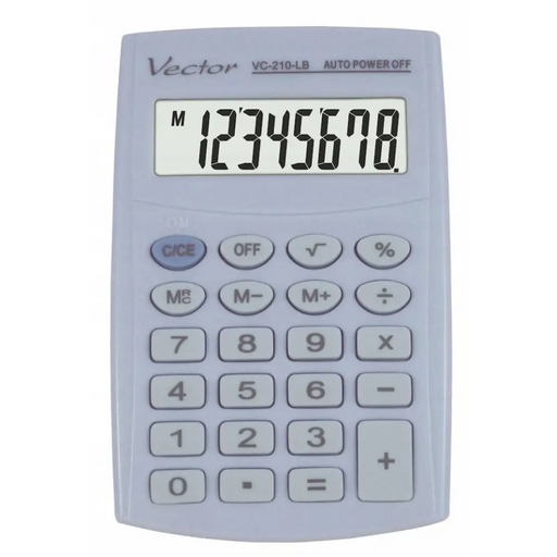 Джобен калкулатор Vector KAV VC-210 LB 8 цифри 64x98.5 mm