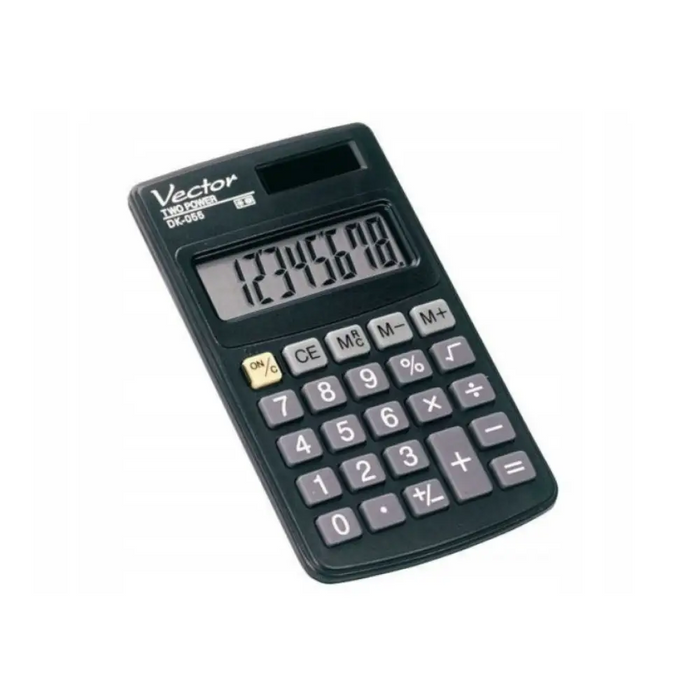Джобен калкулатор Vector DK-055 черен