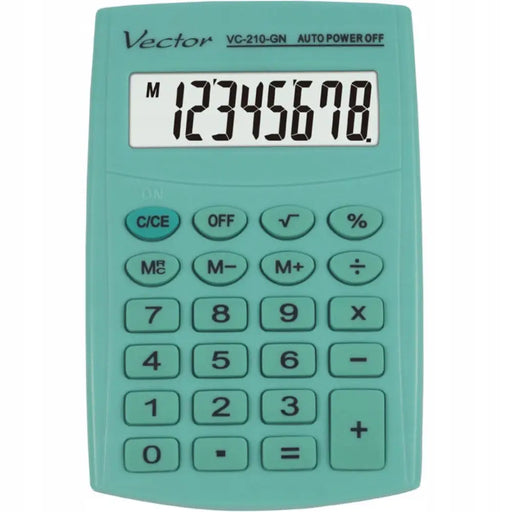 Джобен калкулатор Vector KAV VC-210 GN 8 цифри 64x98.5 mm