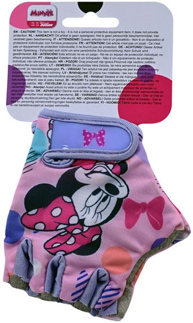 Детски ръкавици за велосипед E&L cycles - Minnie Mouse, розови