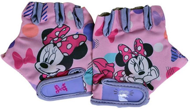 Детски ръкавици за велосипед E&L cycles - Minnie Mouse, розови