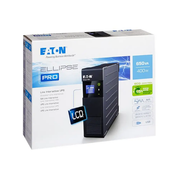 EATON UPS Ellipse PRO 650 FR шкаф/кула - AC 230 V - 400