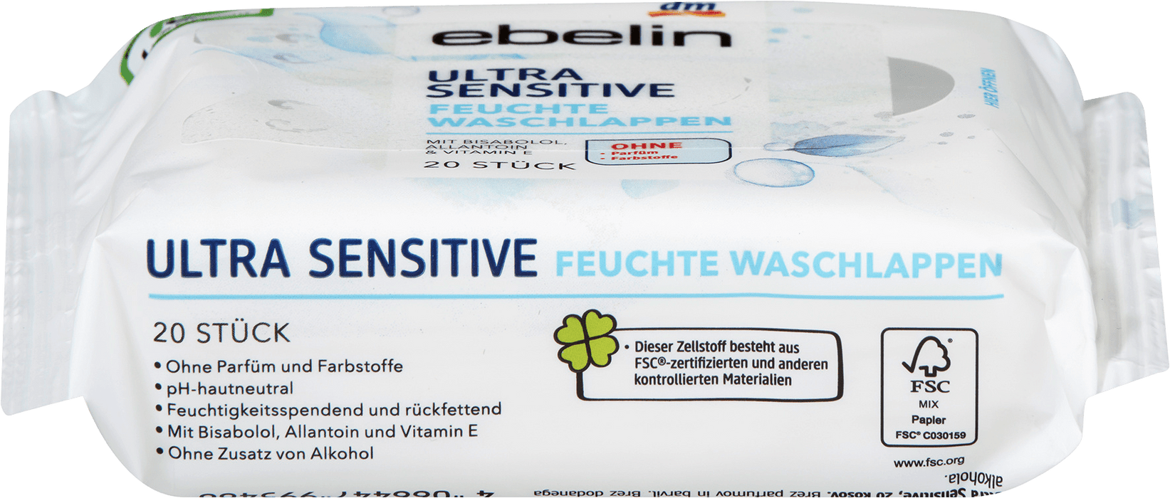 Мокри кърпички Ultra Sensitive, 20 бр