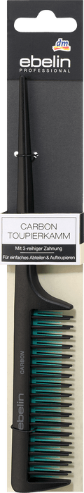 Гребен за тупиране Carbon Professional, различни цветове/мотиви, 1 бр