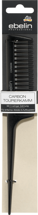 Гребен за тупиране Carbon Professional, различни цветове/мотиви, 1 бр