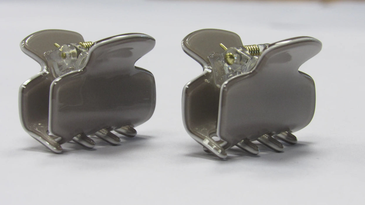 Щипки за коса, сиви, 2 бр