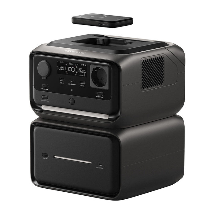 EcoFlow River 3 Max Plus 858Wh захранваща станция (безжична)