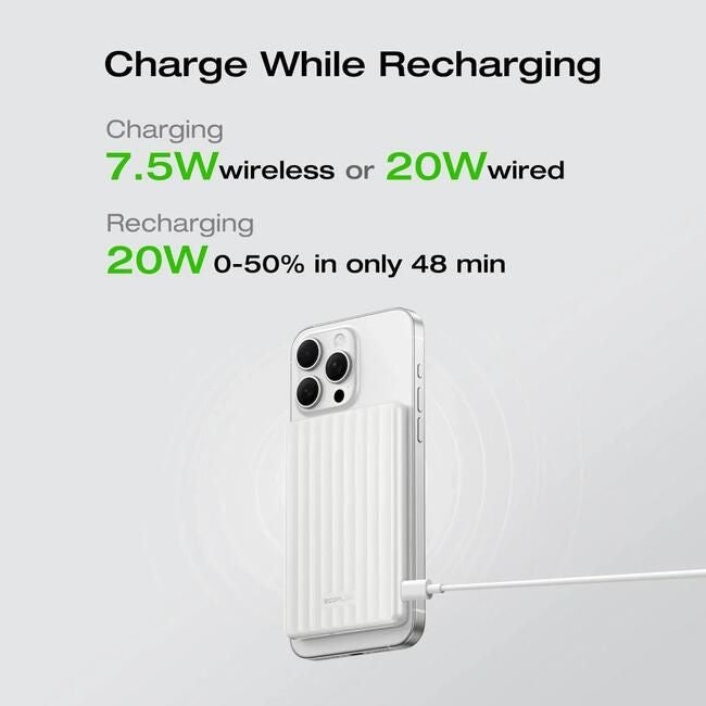 Портативна батерия EcoFlow – Rapid Mag, 5000mAh, черна