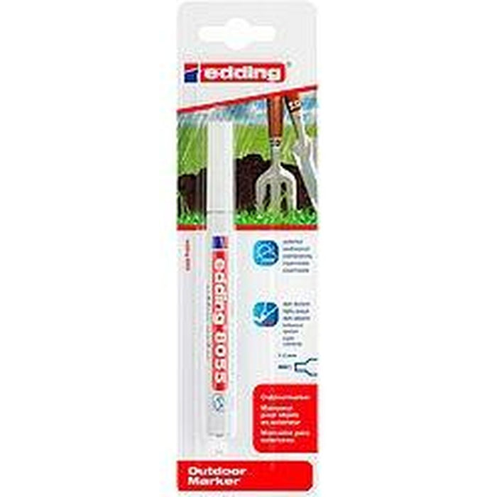 Перманентен флумастер Edding 8055 Бял 1-2 mm (5 броя)