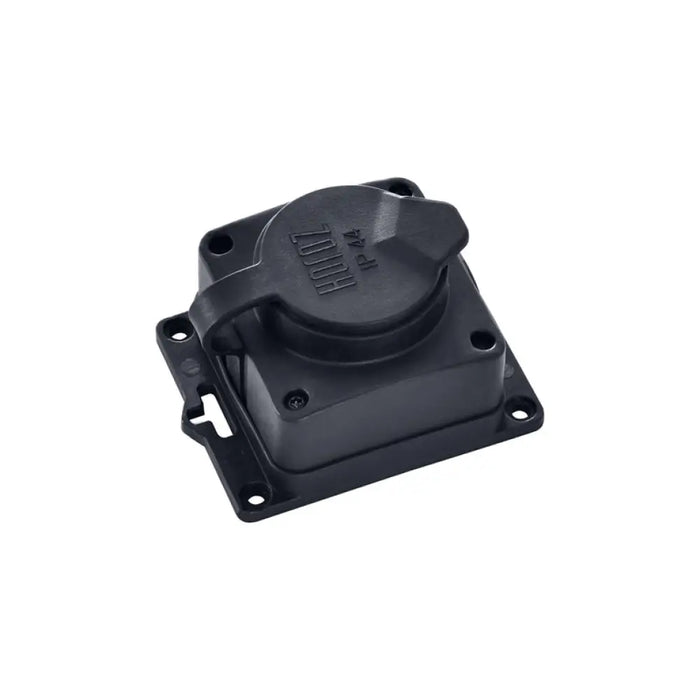 ЕДИНИЧЕН СТЕНЕН КОНТАКТ ГУМЕН IP44 ЧЕРЕН HOROZ
