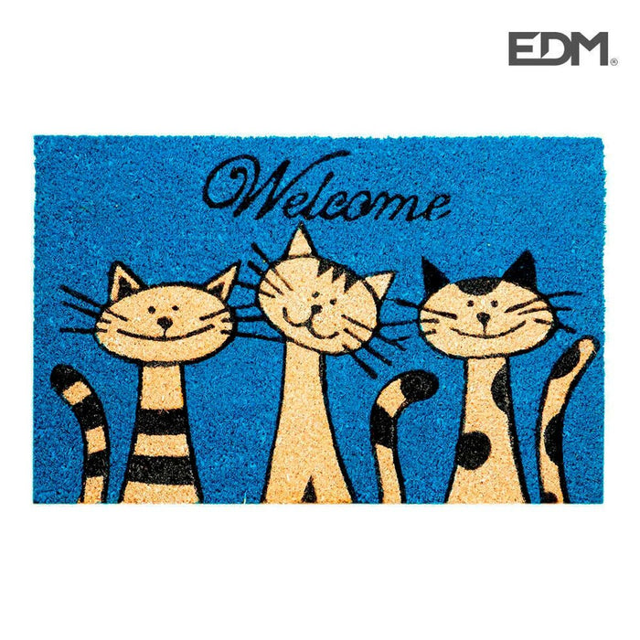 Изтривалка за Врата EDM 74764 Син 60 x 40 cm Квадратен