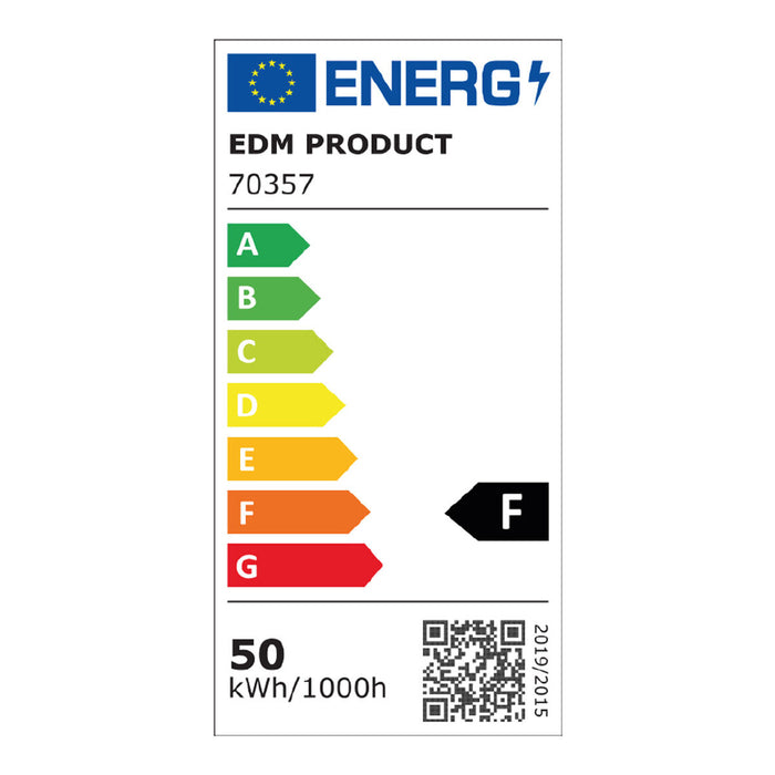 Фокус на Прожектор EDM 70357 Черен F 50 W (6400 K)