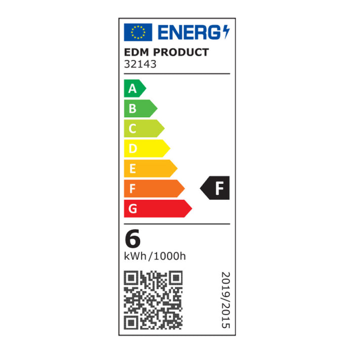 LED Аплик EDM 32143 Пластмаса A F 6 W 60 Lm (4000 K)