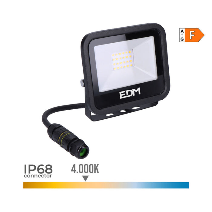 Фокус на Прожектор EDM 70406 Черен F 20 W (4000 K)