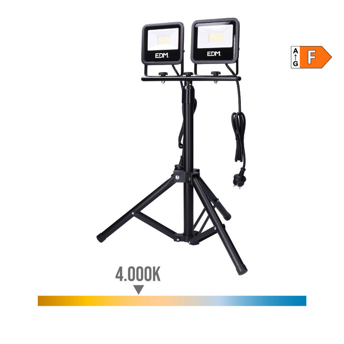 Фокус на Прожектор EDM 70415 Черен F 30 W (4000 K)